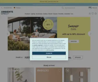 Ambientedirect.ch(Design-Möbel, Leuchten & Wohnaccessoires kaufen) Screenshot