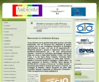 Ambienteeuropa.com(Benvenuto in Ambiente Europa) Screenshot