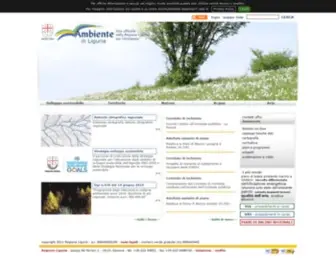 Ambienteinliguria.it(Sito ufficiale della Regione Liguria per l'ambiente) Screenshot