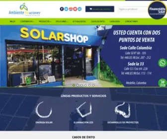 Ambientesoluciones.com(Iluminación led) Screenshot
