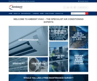 Ambienthvac.co.uk(Air Conditioning Middlesbrough) Screenshot