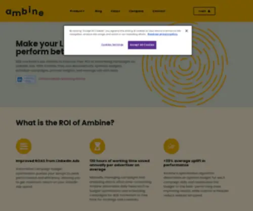 Ambine.com(Unlock your full programmatic advertising potential) Screenshot