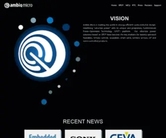 AmbiqMicro.com(Low Power Semiconductor for IoT with AI) Screenshot