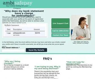 Ambisafepay.com(Why does my bank statement have a charge for ambisafepay) Screenshot