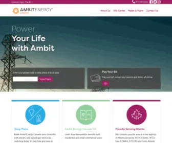 Ambitenergycanada.ca(Electricity and Gas Provider) Screenshot