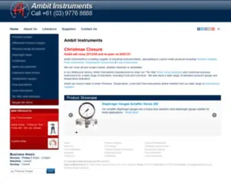 Ambitinst.com.au(Ambit Instruments) Screenshot