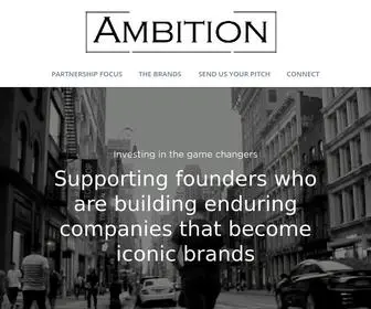 Ambition.vc(Venture Capital firm Ambition Entrepreneurship) Screenshot