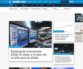 Ambitoweb.com(Noticias económicas y cotización del dólar) Screenshot