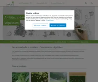 Ambius.fr(Fournisseur de décoration florale & plantes vertes d'intérieur de bureau) Screenshot