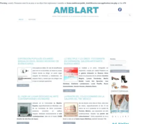 Amblart.com(REVISTA DE ARTE CONTEMPORANEO) Screenshot