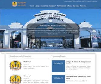 Ambou.edu.et(Ambo University) Screenshot