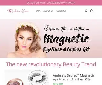 Ambressecret.com(Magnetic eyeliner and lashes Kits by Ambre's Secret) Screenshot