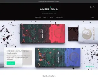 Ambriona.com(The brand specialises in single origin & combinations of origin dark chocolates. The cocoa) Screenshot