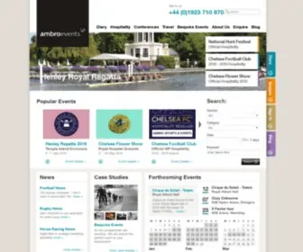 Ambro-Events.com(Corporate Hospitality) Screenshot
