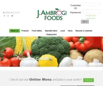 Ambrogifoods.com(Ambrogi Foods) Screenshot