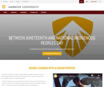 Ambrose.edu(Ambrose University) Screenshot