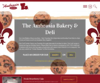 Ambrosiabakery.com(Ambrosia Bakery) Screenshot