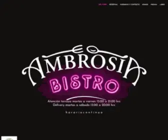 Ambrosiabistro.cl(Bienvenidos a Ambrosia Restaurant) Screenshot