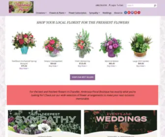 Ambrosiafloralboutique.com(Best Florists In Chandler AZ) Screenshot