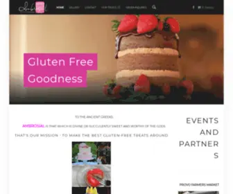 Ambrosialbakery.com(Gluten-Free Cakes Cookies Bars Brownies and Desserts) Screenshot