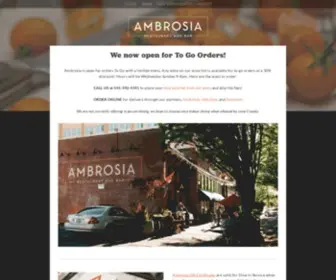 Ambrosiarestaurant.com(Ambrosia Restaurant & Bar) Screenshot