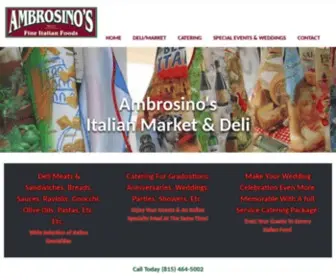 Ambrosinos.com(Ambrosino's Italian Market & Deli) Screenshot