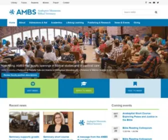 AMBS.edu(Anabaptist Mennonite Biblical Seminary) Screenshot
