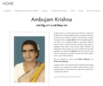 Ambujamkrishna.com(Ambujamkrishna) Screenshot