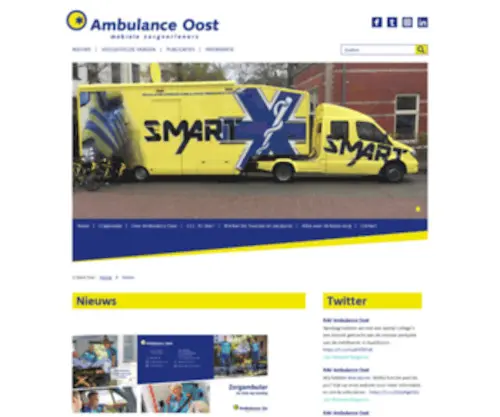 Ambulanceoost.nl(Informatie over Ambulance Oost) Screenshot