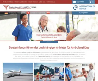 AmbulanzFlug-Zentrale.de(Ambulanzflüge & Krankenrücktransporte) Screenshot