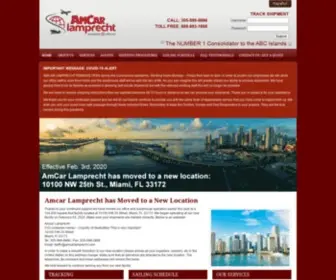 Amcarfreight.com(Logistics Miami) Screenshot