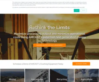 Amcastonline.com(Impact, Jaw, and Cone Crushers) Screenshot