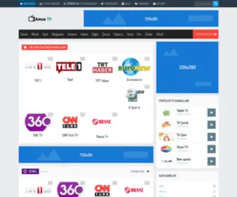 Amcatv.com(Ücretsiz Canlı Spor ve TV kanallarını izleyin Sitene Canlı TV Ekle) Screenshot