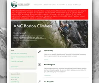 Amcbostonclimbers.com(The AMC Boston Climbers website) Screenshot