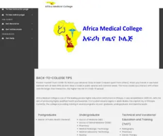 AMC.edu.et(Africa Medical College is a private Higher Education Institution (HEI)) Screenshot