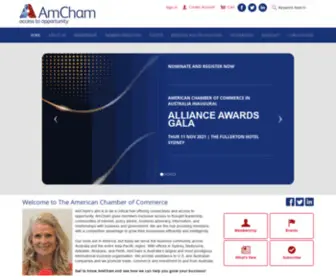 Amcham.com.au(American Chamber of Commerce in Australia) Screenshot