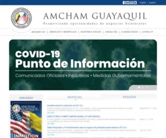 AmchamGye.org.ec(Promoviendo oportunidades de negocios bilaterales) Screenshot