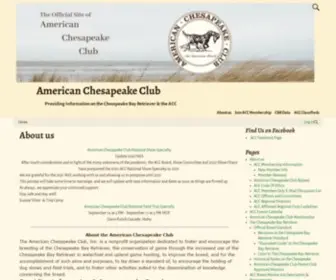 Amchessieclub.org(American Chesapeake Club) Screenshot