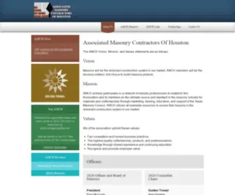 Amchhouston.org(Associated Masonry Contractors of Houston) Screenshot