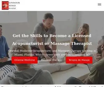Amcollege.edu(Acupuncture and Massage College) Screenshot