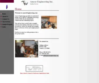 Amcorengineering.com(Amcor Engineering specializes in mechanical design services (HVAC) Screenshot