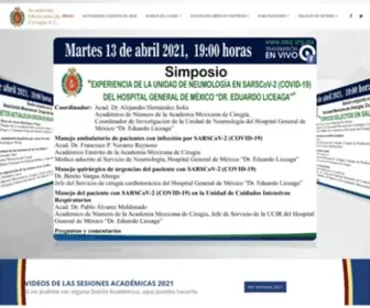 AMC.org.mx(Academia Mexicana de Cirugía) Screenshot