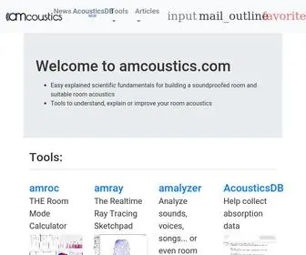 Amcoustics.com(Let's help each other to build the best acoustics) Screenshot