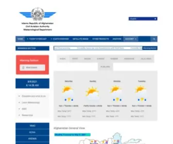 AMD.gov.af(Afghanistan Meteorological Department) Screenshot
