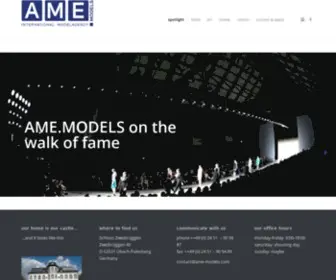 Ame-Models.com(International Modelagency) Screenshot