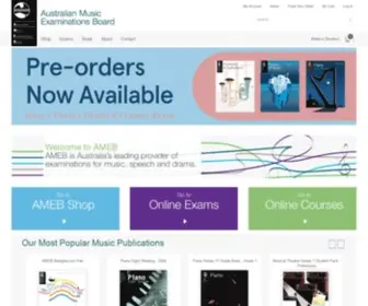 Ameb.edu.au(Australian Music Examinations Board) Screenshot