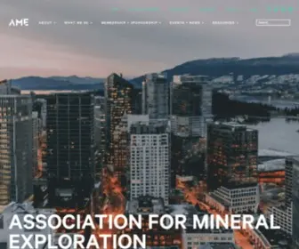 Amebc.ca(Association for Mineral Exploration) Screenshot