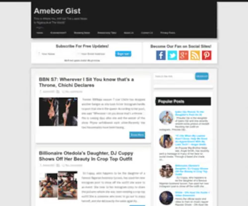 Ameborgist.com(Amebor Gist) Screenshot