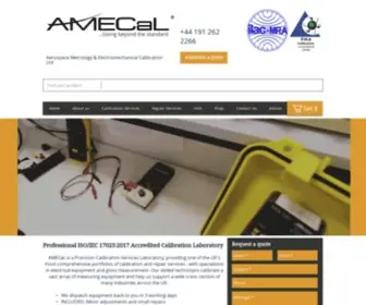 Amecal.com(ISOAccredited Calibration Laboratory) Screenshot