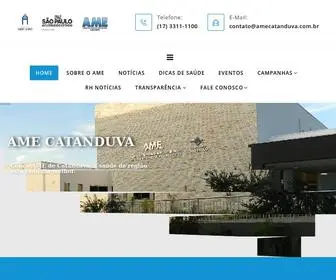 Amecatanduva.com.br(O AME Catanduva oferece serviços de qualidade exclusivamente aos usuários do SUS) Screenshot